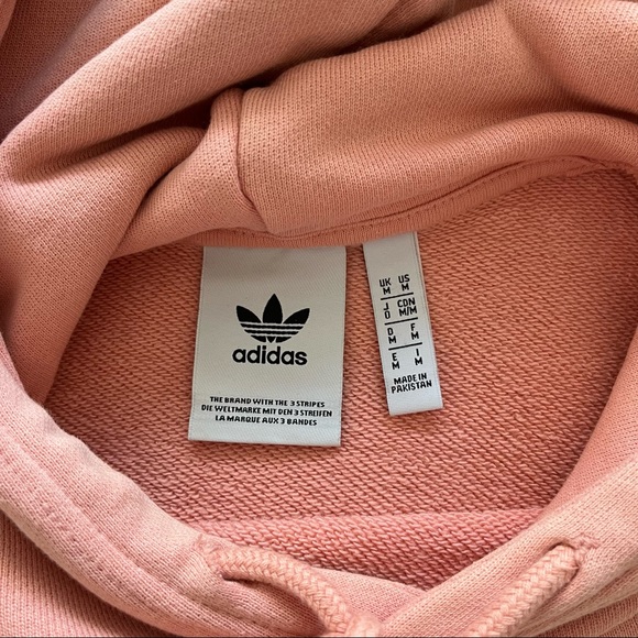 Adidas Salmon coloured Hoodie with logo and in-set pockets - Picture 4 of 6